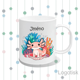 Plastový hrnek AXOLOTL se jménem